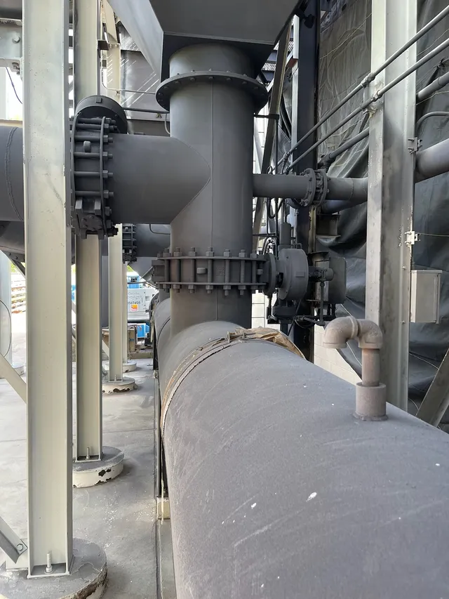 Finished heat resistant coating on heat exchanger ductwork