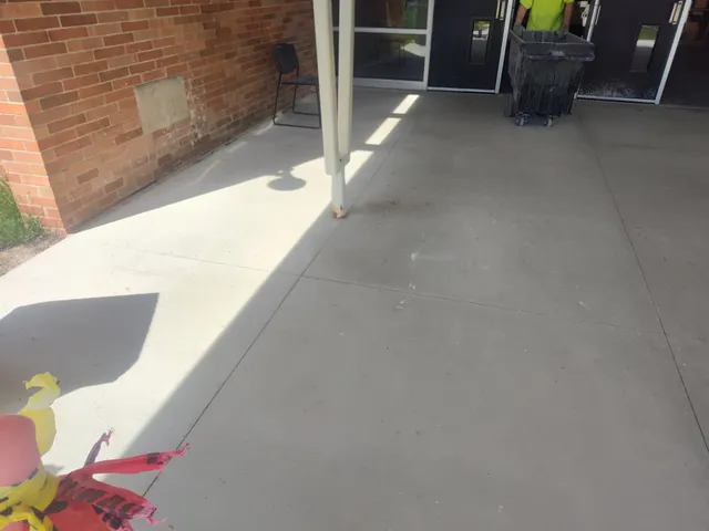 Elementary school walkway awning — site overview