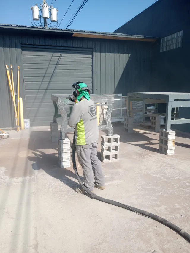 Ford Model A factory table — blasting and restoration