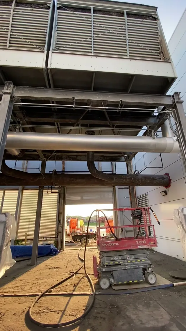 Blasting and Painting Cooling Tower Infrastructure at United Shore Mortgage