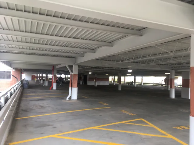 Parking garage blast and repaint — interior after repaint