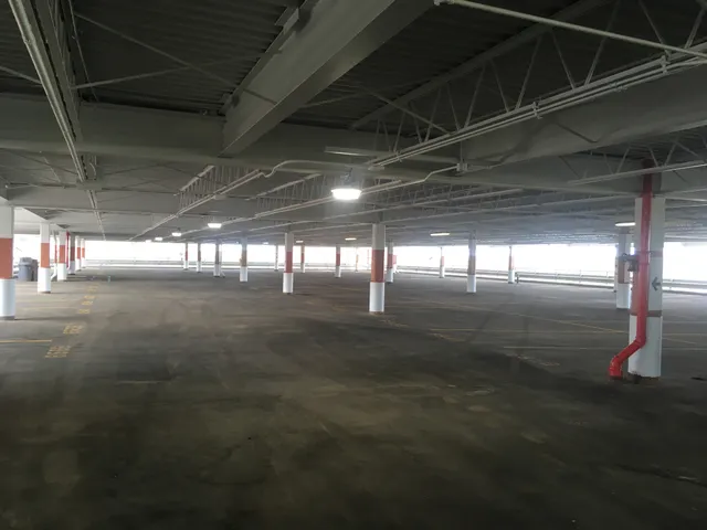 Parking garage blast and repaint — project completion
