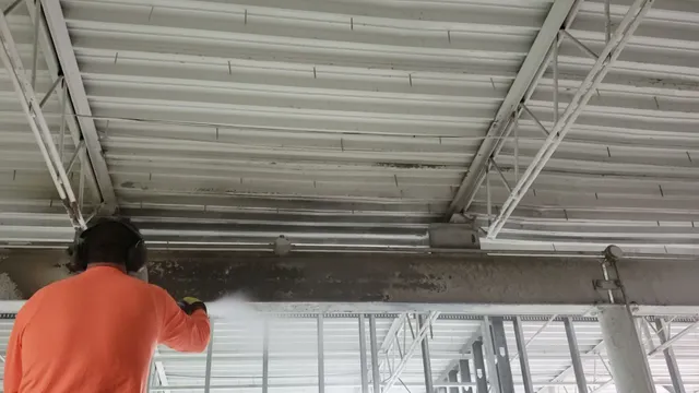 Interior Vapor Blasting — Deck and Column