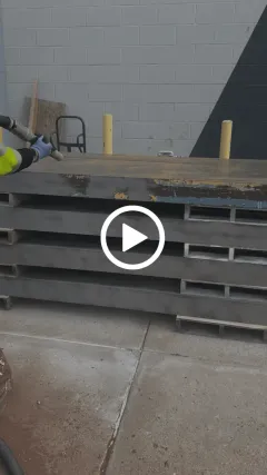 Sandblasting in action